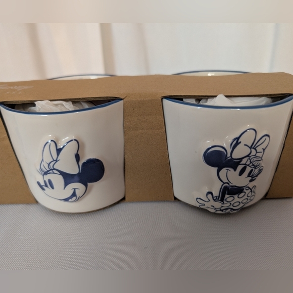 Rae Dunn Disney Minnie and Mickey Mouse Double Sided Ramekin 8 oz each set of 4 - Picture 6 of 8